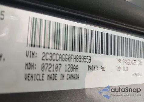2015 Chrysler 300 300S from USA, damaged, VIN 2C3CCAGG0FH899559